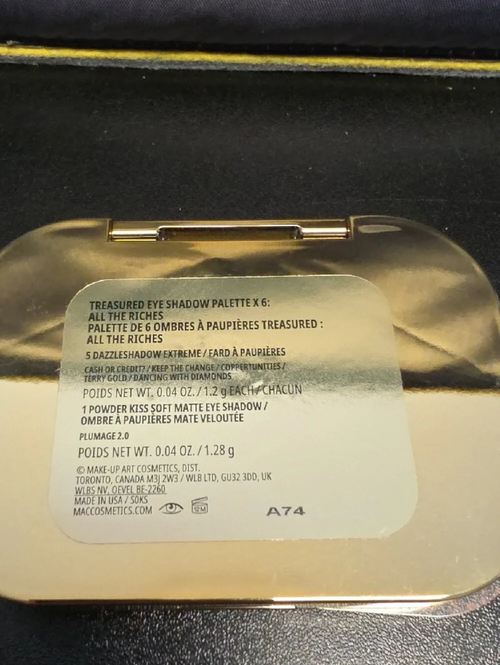 MAC Cosmetics though includes provided